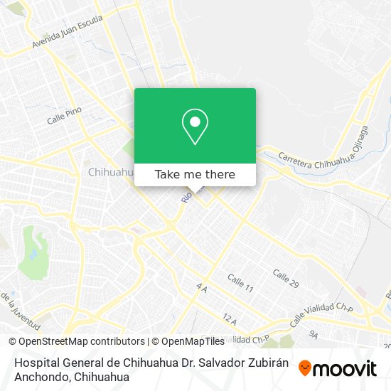 Hospital General de Chihuahua Dr. Salvador Zubirán Anchondo map