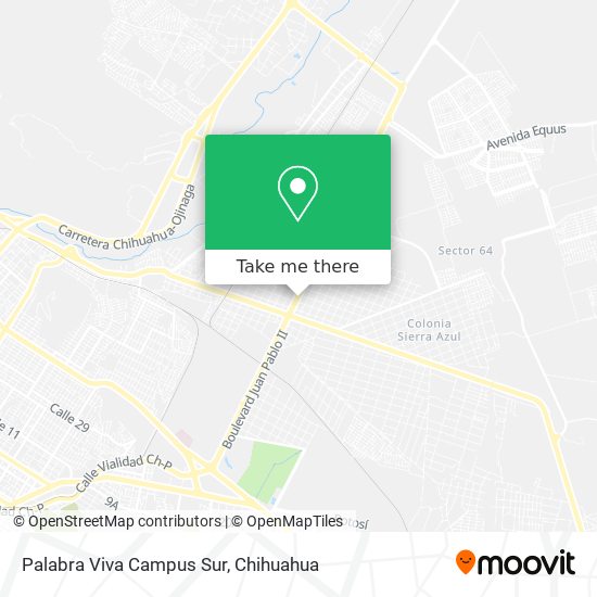 Mapa de Palabra Viva Campus Sur