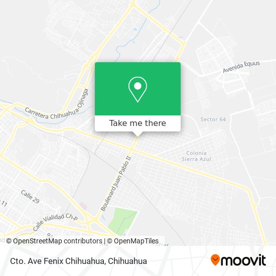 Cto. Ave Fenix Chihuahua map