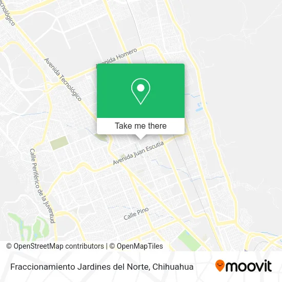 Mapa de Fraccionamiento Jardines del Norte