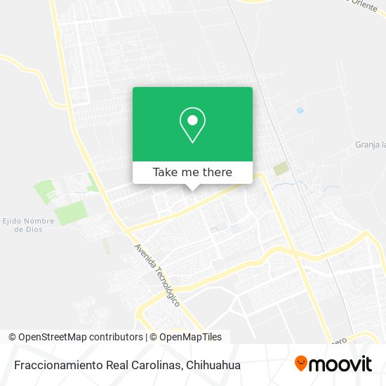 Fraccionamiento Real Carolinas map