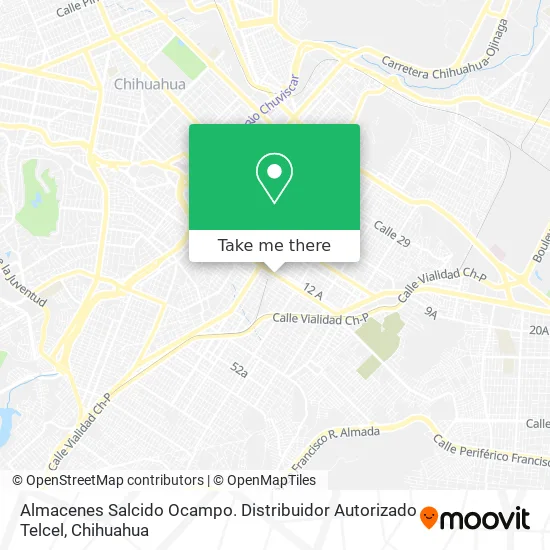 Almacenes Salcido Ocampo. Distribuidor Autorizado Telcel map