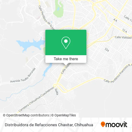 Mapa de Distribuidora de Refacciones Chavitar