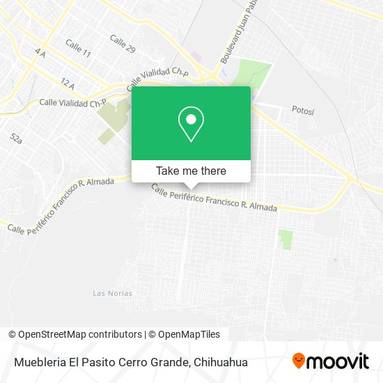 Muebleria El Pasito Cerro Grande map