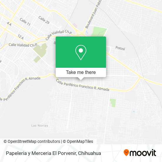 Mapa de Papeleria y Merceria El Porvenir