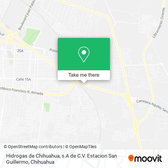 Hidrogas de Chihuahua, s.A de C.V. Estacion San Guillermo map
