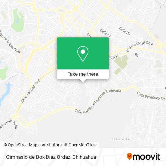 Gimnasio de Box Diaz Ordaz map