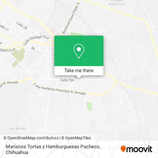 Mapa de Mariscos Tortas y Hamburguesas Pacheco