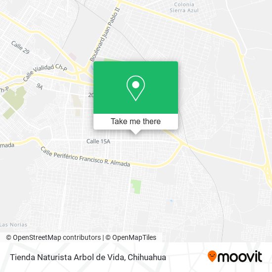 Tienda Naturista Arbol de Vida map
