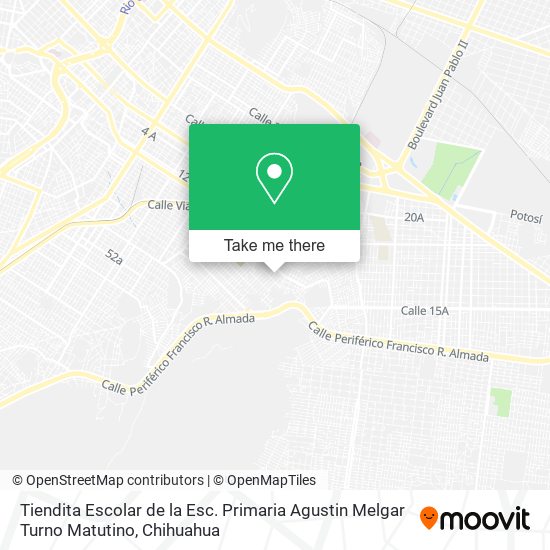 Tiendita Escolar de la Esc. Primaria Agustin Melgar Turno Matutino map