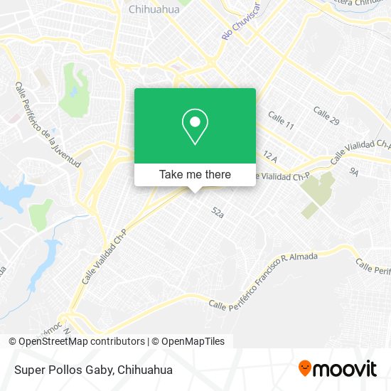 Mapa de Super Pollos Gaby