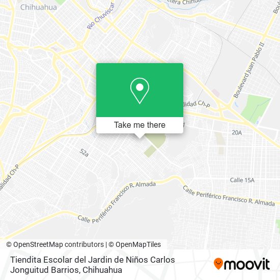 Mapa de Tiendita Escolar del Jardin de Niños Carlos Jonguitud Barrios
