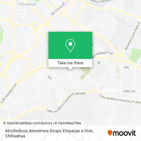 Alcoholicos Anonimos Grupo Empezar a Vivir map