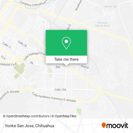 Yonke San Jose map