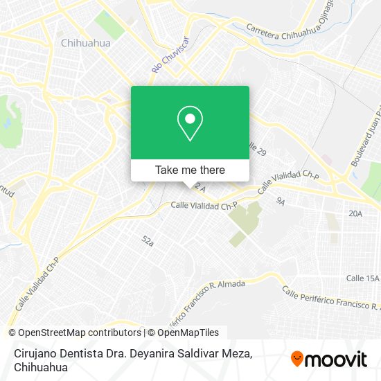 Mapa de Cirujano Dentista Dra. Deyanira Saldivar Meza