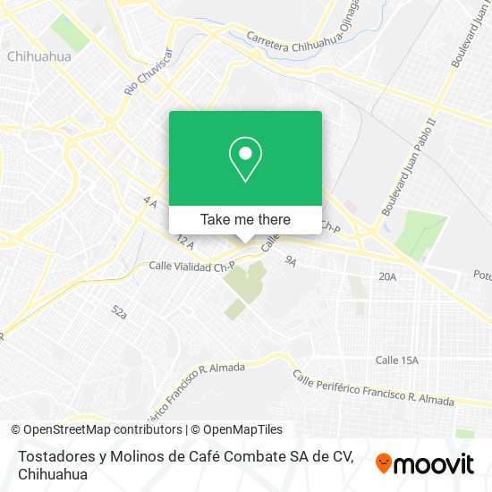 Mapa de Tostadores y Molinos de Café Combate SA de CV