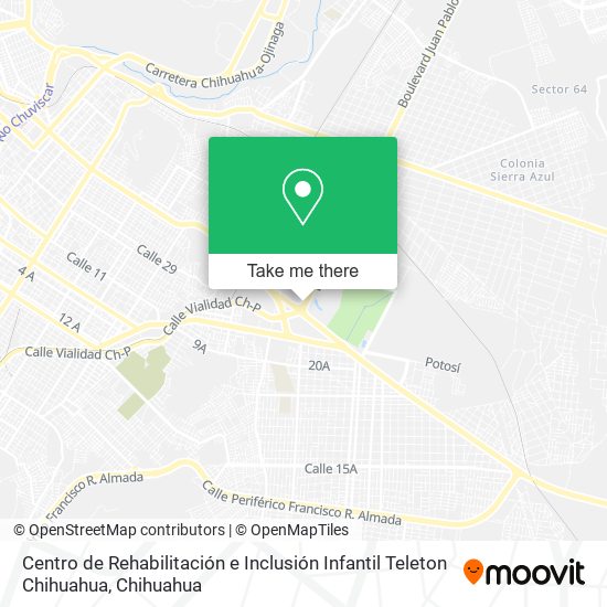 Mapa de Centro de Rehabilitación e Inclusión Infantil Teleton Chihuahua