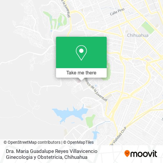 Mapa de Dra. Maria Guadalupe Reyes Villavicencio Ginecologia y Obstetricia