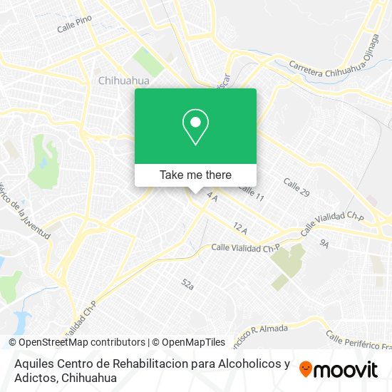 Aquiles Centro de Rehabilitacion para Alcoholicos y Adictos map
