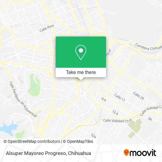 Alsuper Mayoreo Progreso map