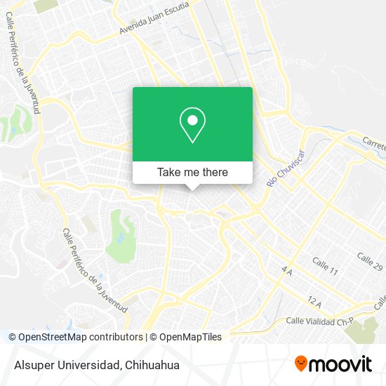 Alsuper Universidad map