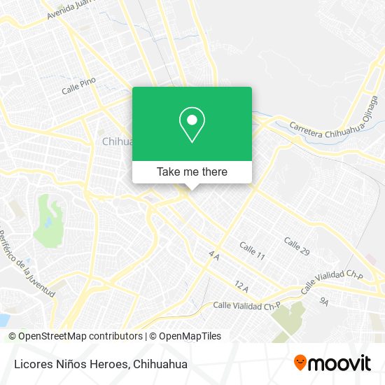Licores Niños Heroes map