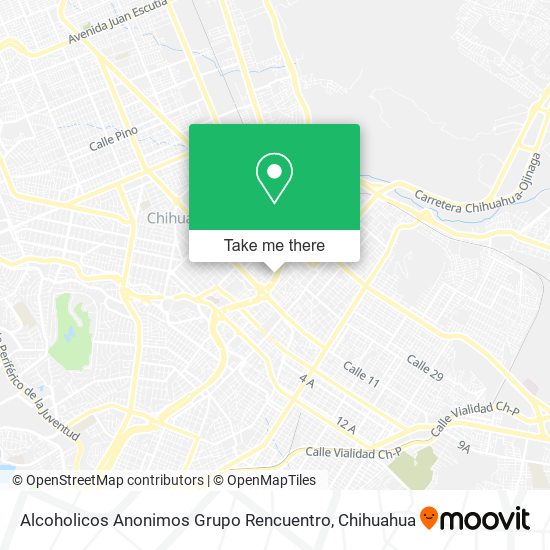 Alcoholicos Anonimos Grupo Rencuentro map