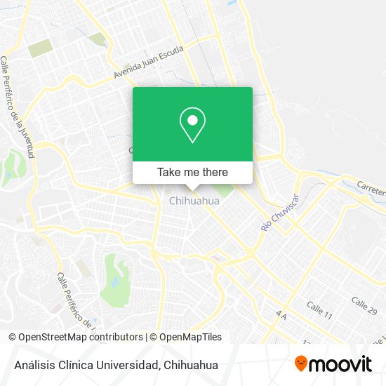 Análisis Clínica Universidad map
