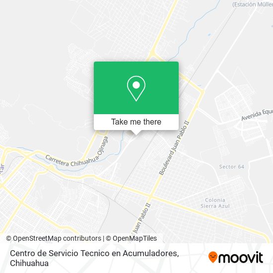 Mapa de Centro de Servicio Tecnico en Acumuladores