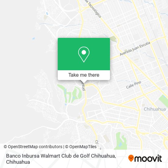 Banco Inbursa Walmart Club de Golf Chihuahua map