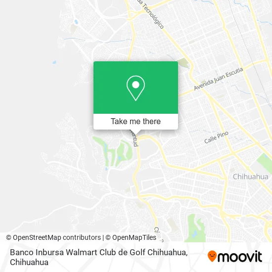 Mapa de Banco Inbursa Walmart Club de Golf Chihuahua