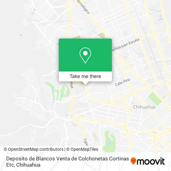 Mapa de Deposito de Blancos Venta de Colchonetas Cortinas Etc