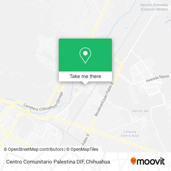 Mapa de Centro Comunitario Palestina DIF