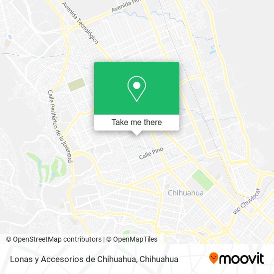 Mapa de Lonas y Accesorios de Chihuahua
