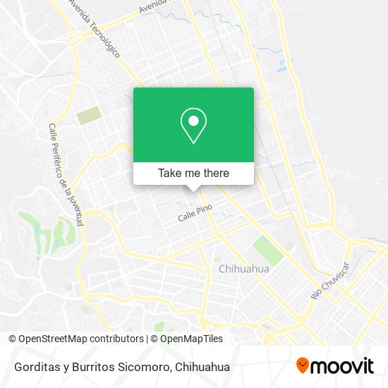 Mapa de Gorditas y Burritos Sicomoro