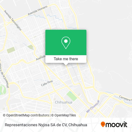 Mapa de Representaciones Nyjisa SA de CV