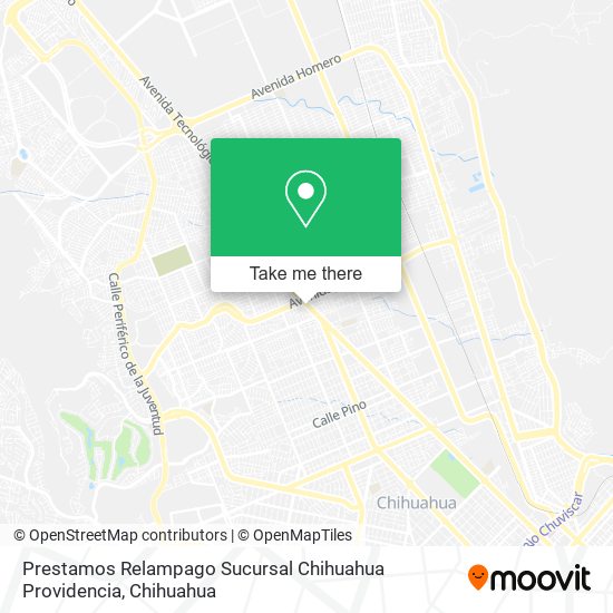Prestamos Relampago Sucursal Chihuahua Providencia map