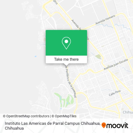 Mapa de Instituto Las Americas de Parral Campus Chihuahua