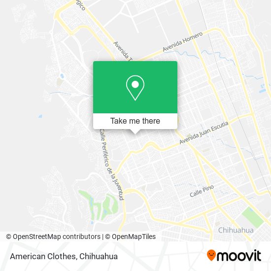 American Clothes map