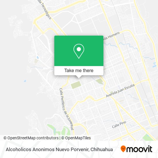 Alcoholicos Anonimos Nuevo Porvenir map