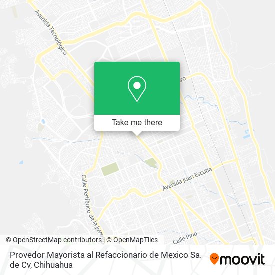 Provedor Mayorista al Refaccionario de Mexico Sa. de Cv map