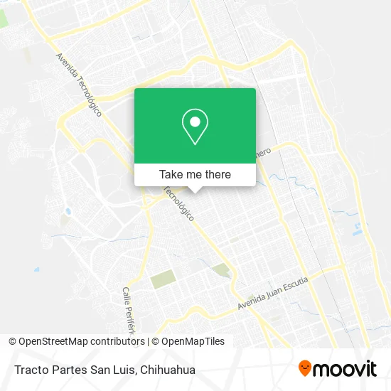 Tracto Partes San Luis map