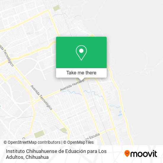 Instituto Chihuahuense de Eduación para Los Adultos map