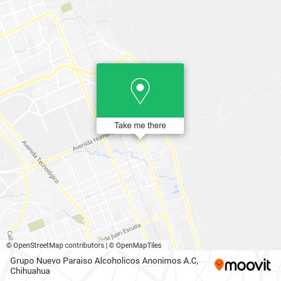 Grupo Nuevo Paraiso Alcoholicos Anonimos A.C map