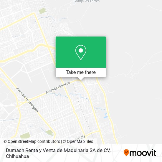 Dumach Renta y Venta de Maquinaria SA de CV map