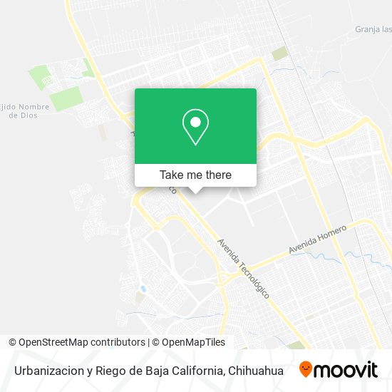 Urbanizacion y Riego de Baja California map