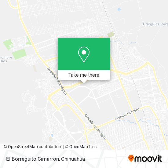 El Borreguito Cimarron map