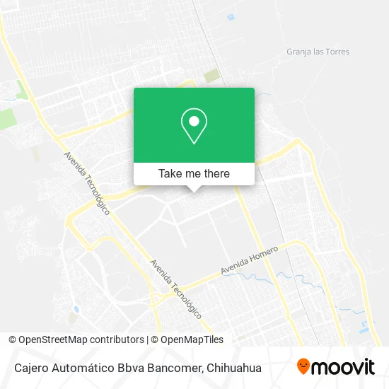 Mapa de Cajero Automático Bbva Bancomer