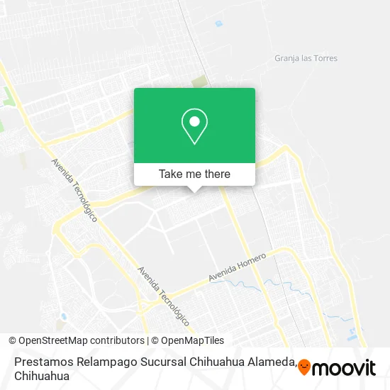 Mapa de Prestamos Relampago Sucursal Chihuahua Alameda