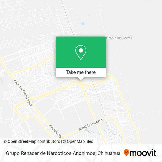 Grupo Renacer de Narcoticos Anonimos map
